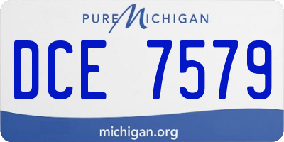 MI license plate DCE7579