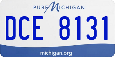 MI license plate DCE8131