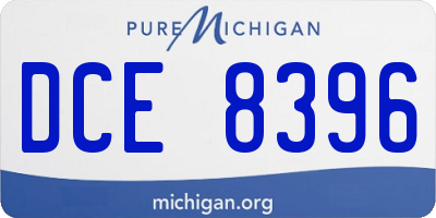 MI license plate DCE8396