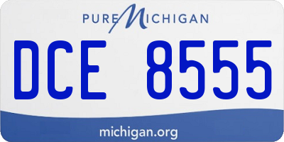 MI license plate DCE8555