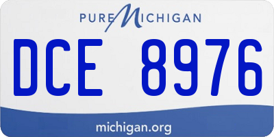 MI license plate DCE8976