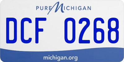 MI license plate DCF0268
