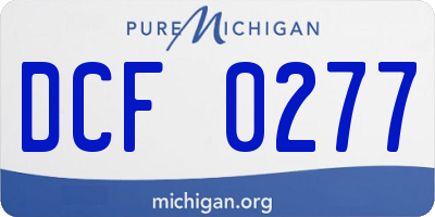 MI license plate DCF0277