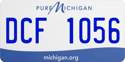 MI license plate DCF1056