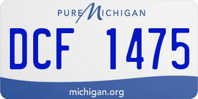 MI license plate DCF1475