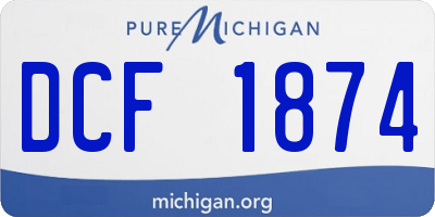 MI license plate DCF1874
