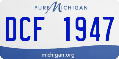 MI license plate DCF1947