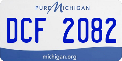 MI license plate DCF2082