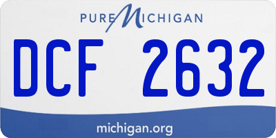 MI license plate DCF2632