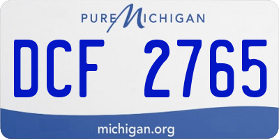 MI license plate DCF2765