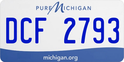 MI license plate DCF2793