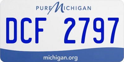 MI license plate DCF2797
