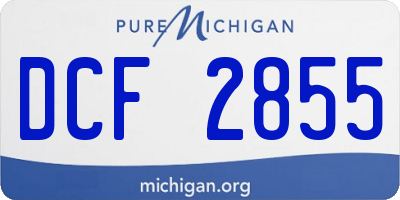 MI license plate DCF2855