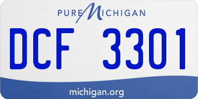 MI license plate DCF3301