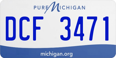 MI license plate DCF3471
