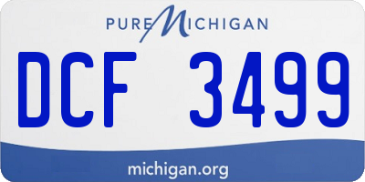 MI license plate DCF3499