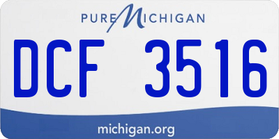 MI license plate DCF3516