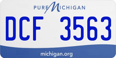 MI license plate DCF3563