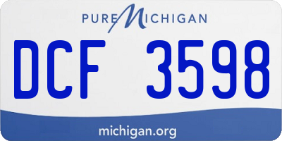 MI license plate DCF3598