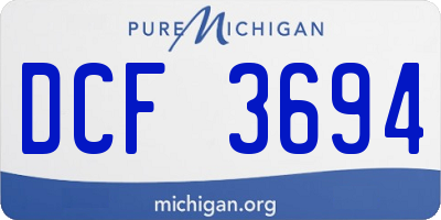 MI license plate DCF3694