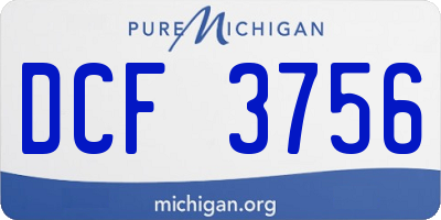 MI license plate DCF3756