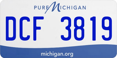 MI license plate DCF3819