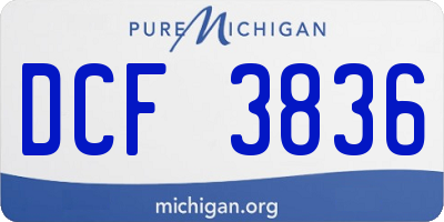 MI license plate DCF3836