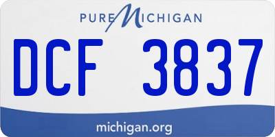 MI license plate DCF3837