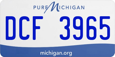 MI license plate DCF3965
