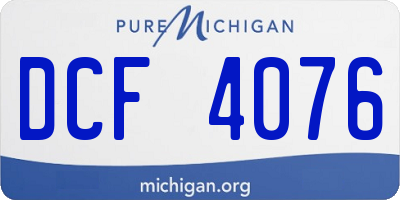 MI license plate DCF4076