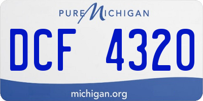 MI license plate DCF4320