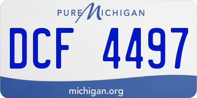 MI license plate DCF4497