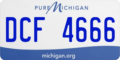 MI license plate DCF4666