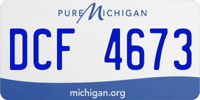 MI license plate DCF4673