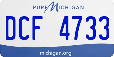 MI license plate DCF4733