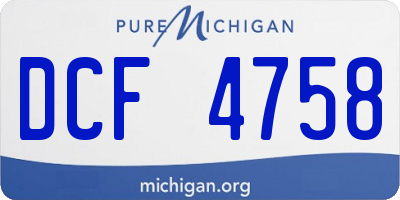 MI license plate DCF4758