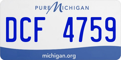 MI license plate DCF4759