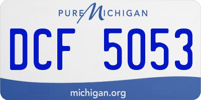 MI license plate DCF5053