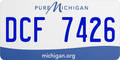 MI license plate DCF7426