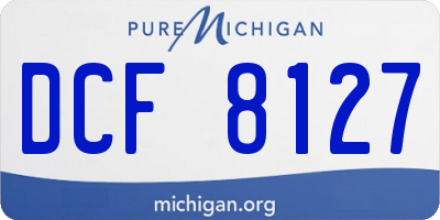 MI license plate DCF8127