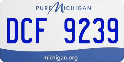 MI license plate DCF9239