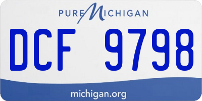 MI license plate DCF9798