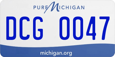 MI license plate DCG0047