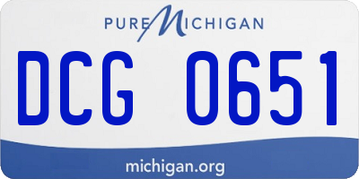 MI license plate DCG0651