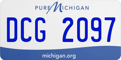 MI license plate DCG2097