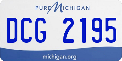 MI license plate DCG2195