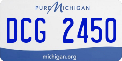MI license plate DCG2450