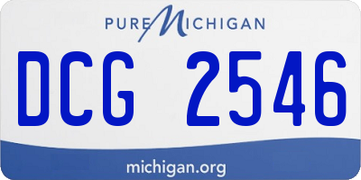 MI license plate DCG2546