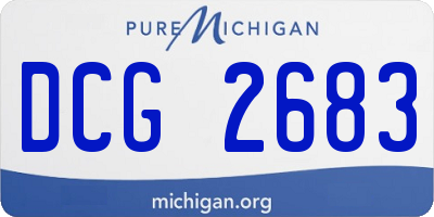 MI license plate DCG2683