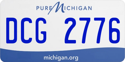 MI license plate DCG2776